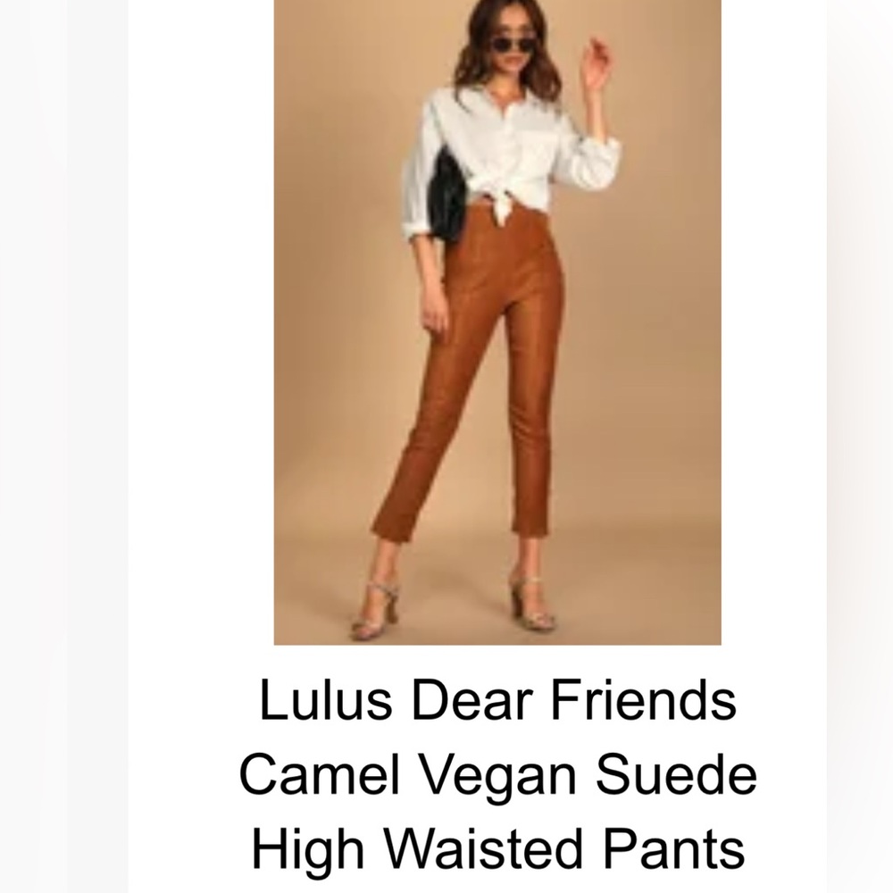 Lulu's NWT Vegan Suede pants. Zipped ankle. Size S.
